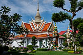 Bangkok Wat Arun - The entrance of the ubosot guarded by a pair of giant demons. 